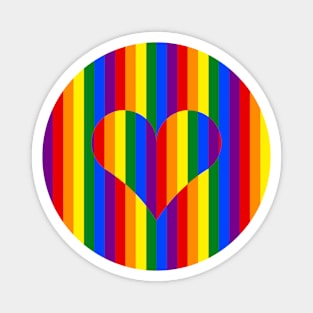 LGBT Striped Heart Magnet